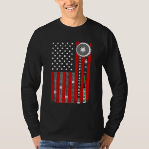 Cool Music Producer For Men Women American Flag Pa T-Shirt