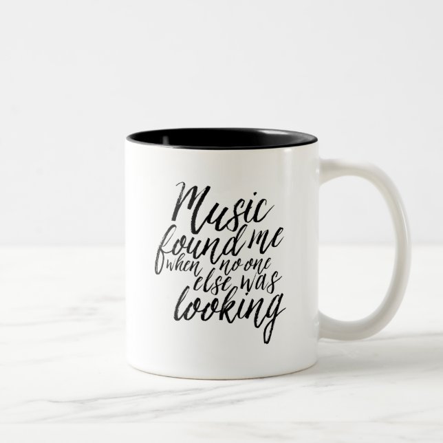 Cool Music Quotes Hand Lettering Calligraphy Mug (Right)