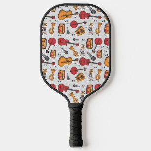 Cool Music Themed Banjo Drums Guitar Violin More Pickleball Paddle