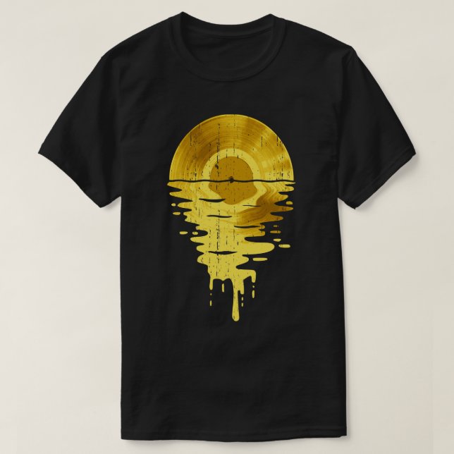 Cool Music Vinyl Retro Vintage Bling T-Shirt (Design Front)