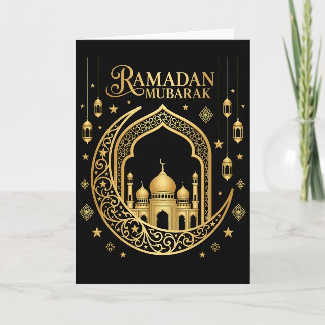 Cool Muslim Ramadan Praying Faith Worship Card (Front)