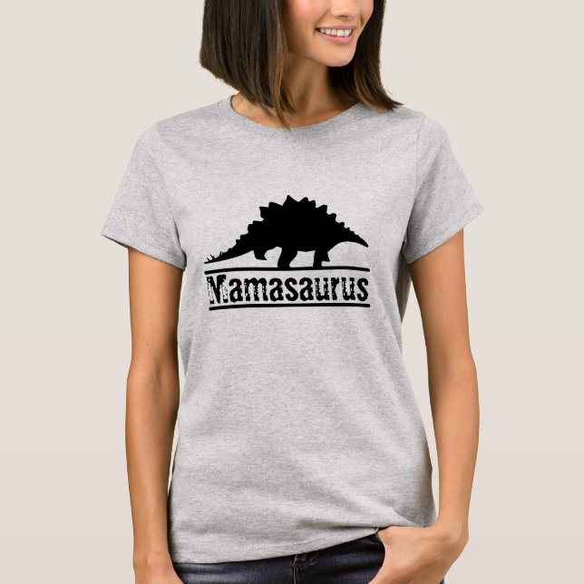 Cool Name Customizable Mamasaurus Family Dinosaur  T-Shirt (Front)