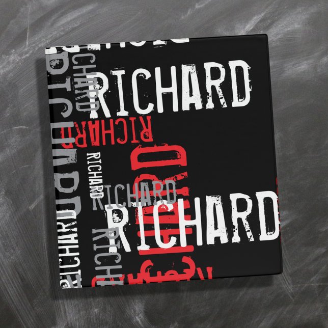 Cool Name Typography Oversized Black Binder (Creator Uploaded)