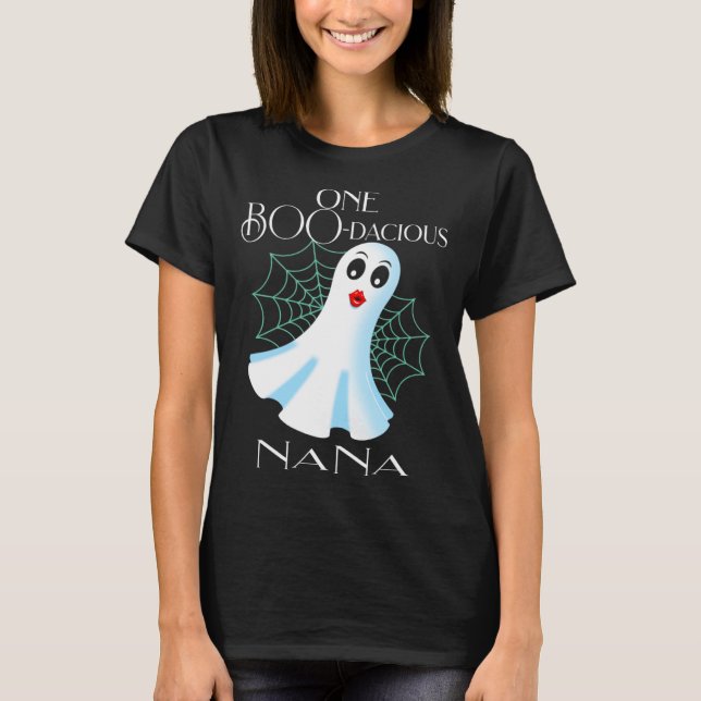 Cool Nana Halloween Ghost Costume Crazy Grandma Ha T-Shirt (Front)