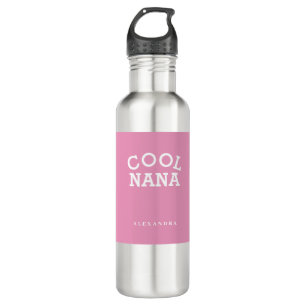 Cool Nana White Pink Custom Name Mother's Day 710 Ml Water Bottle