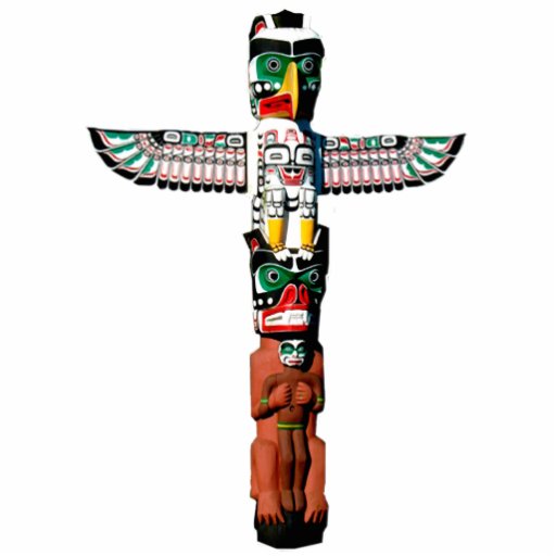 Cool Native American Totem Pole 4 Sculpted Magnet Photo Cut Outs | Zazzle