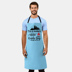 Cool nature addict camping word art apron