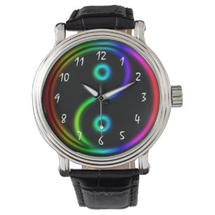 Cool Neon like Glowing Yin and yang Watch