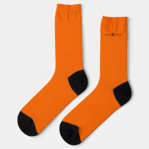Cool Neon Orange Monogram Initial  Socks