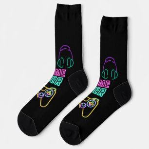 Cool Neon video game. Socks