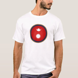 Cool Nepal Flag Seal T-Shirt