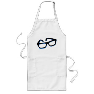 Cool Nerd Glasses Long Apron