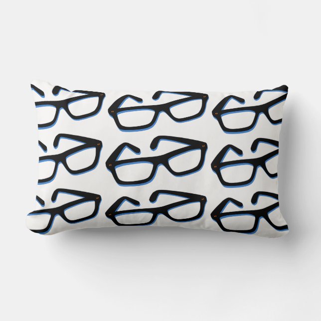 Cool Nerd Glasses Lumbar Pillow (Front)