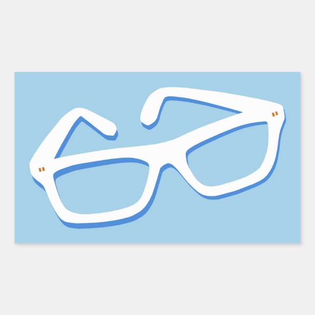 Cool Nerd Glasses Sticker (Front)