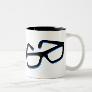Cool Nerd Glasses Two-Tone Coffee Mug