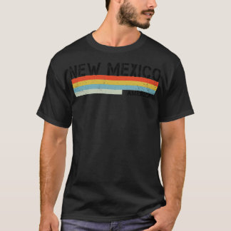 Cool New Mexico State Retro Vintage Stripes T-Shirt