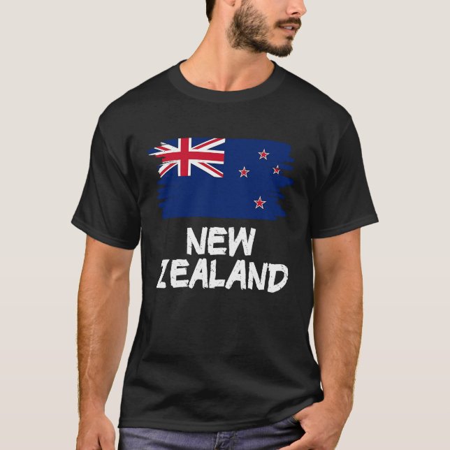 Cool New Zealand Flag T-Shirt (Front)