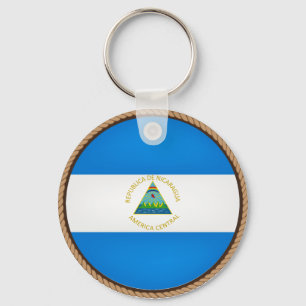 Cool Nicaragua Flag Seal Keychain