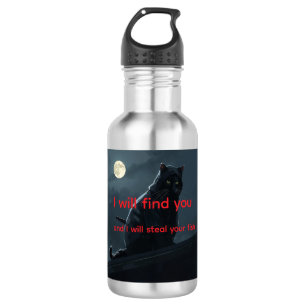 Cool Ninja Cat Aesthetic and funny stealth kitty  532 Ml Water Bottle