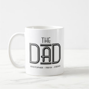 Cool Noir Blanc Type Personnalisé Papa Mug