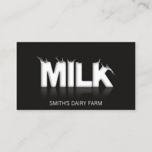 Cool noir, Carte de visite d'illustration de lait