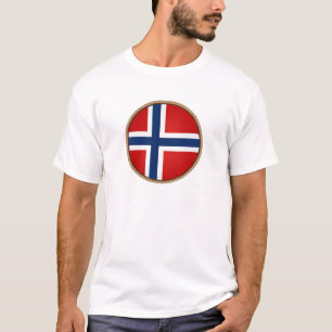 Cool Norway Flag Seal Fashion T-Shirt