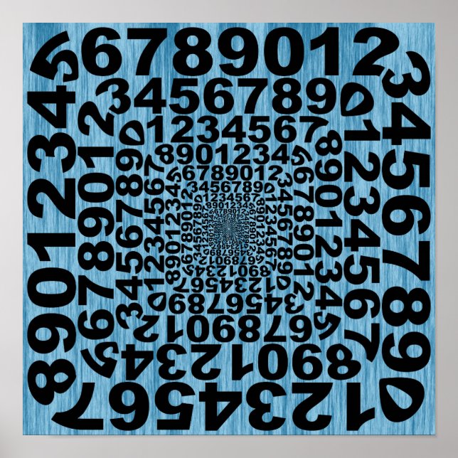 Cool Number Illusion Poster (Front)