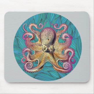 Cool octopus print mouse pad