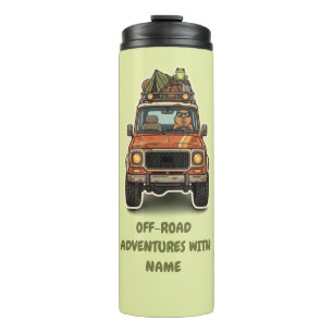 Cool Off-Road Capybara Camping Custom Thermal Tumbler