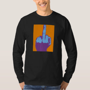 Cool Offensive Pop Vintage Retro Middle Finger Ora T-Shirt
