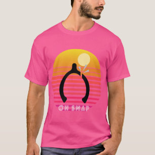 Cool Oh Snap Funny Turkey With Wishbone Thanksgivi T-Shirt