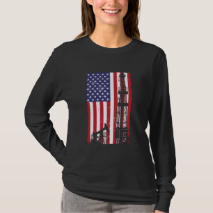 Cool Oil Field Art For Men Women Oilfield Drilling T-Shirt