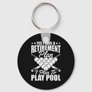 Cool Ol Design For Men Women Billiards Lover Ol Pl Keychain