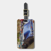 Cool Old Car in Cuba purple convertible Luggage Tag (Front Vertical)
