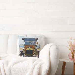 Cool Old Car Pillow! Throw Pillow