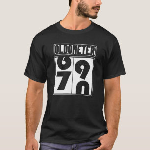Cool OLDOMETER Funny 70th Birthday Celebrating Te T-Shirt