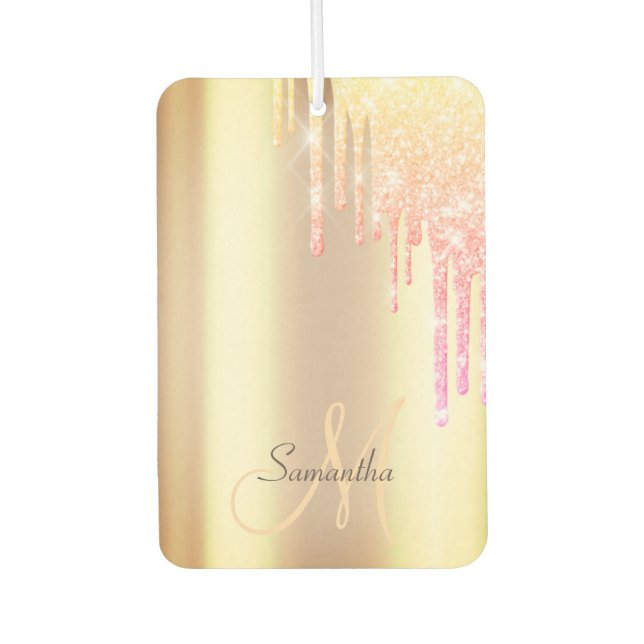 Cool Ombre Glitter Drips Air Freshener (Front)