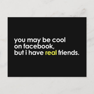 Cool on facebook postcard