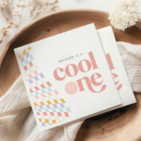 Cool One Groovy Girl's Chequered Retro