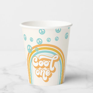 Cool One Retro Boy 1st Birthday Paper Cups