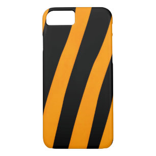 Cool Orange and Black Stripe Pattern Case-Mate iPhone Case