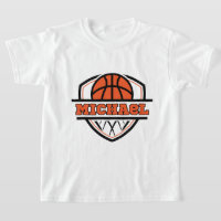Cool Orange Black Basketball Sports Kids
