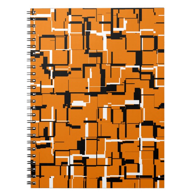 COOL Orange Black White Notebook (Front)