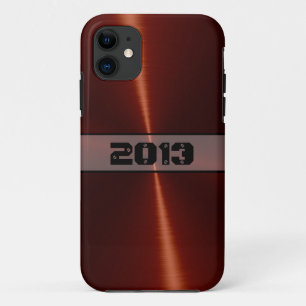 Cool Orange Shiny Stainless Steel Metal 7 iPhone 11 Case