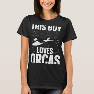 Cool Orca Design For Boys Kids Men Sea Orca Whale  T-Shirt