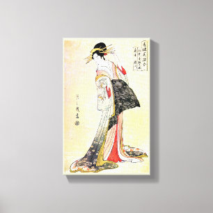Cool oriental japanese classic geisha lady art canvas print