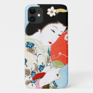 Cool oriental japanese classic geisha lady art iPhone 11 case