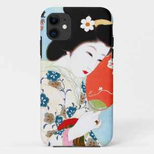 Cool oriental japanese classic geisha lady art iPhone 11 case