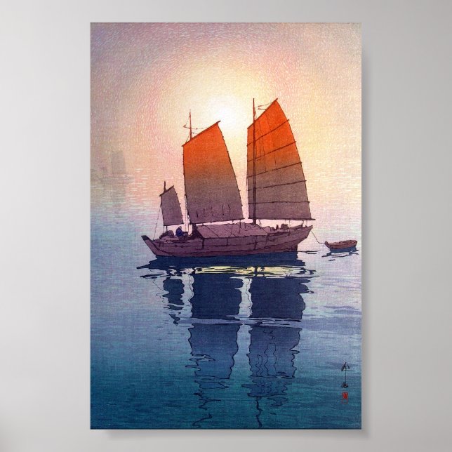 Cool oriental japanese Hiroshi Yoshida morning Poster (Front)
