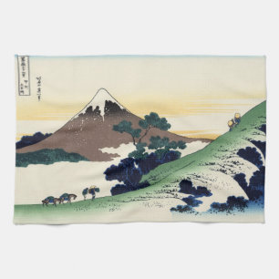 Cool oriental japanese Hokusai Fuji View landscape Kitchen Towel